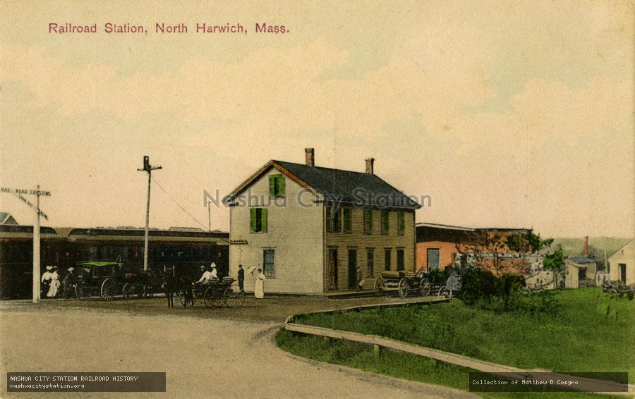 Postcard: Railroad Station, North Harwich, Massachusetts
